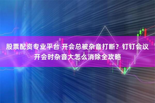 股票配资专业平台 开会总被杂音打断？钉钉会议开会时杂音大怎么消除全攻略